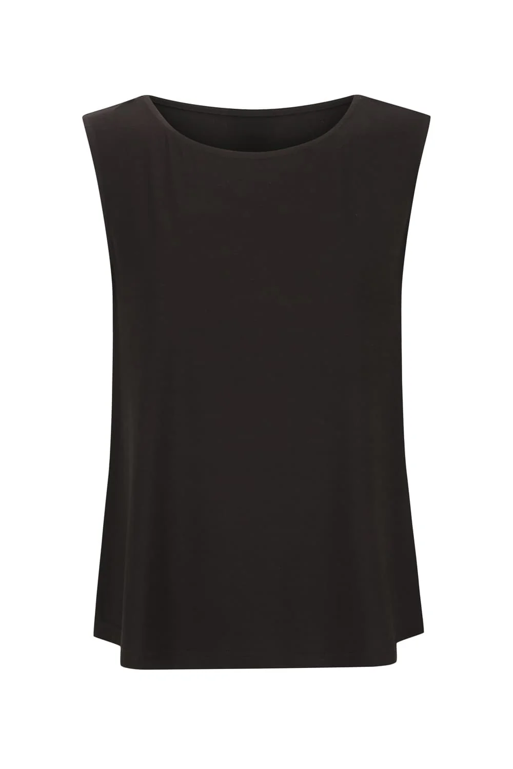 Bamboo Boat Neck Tank - Black - Image 3