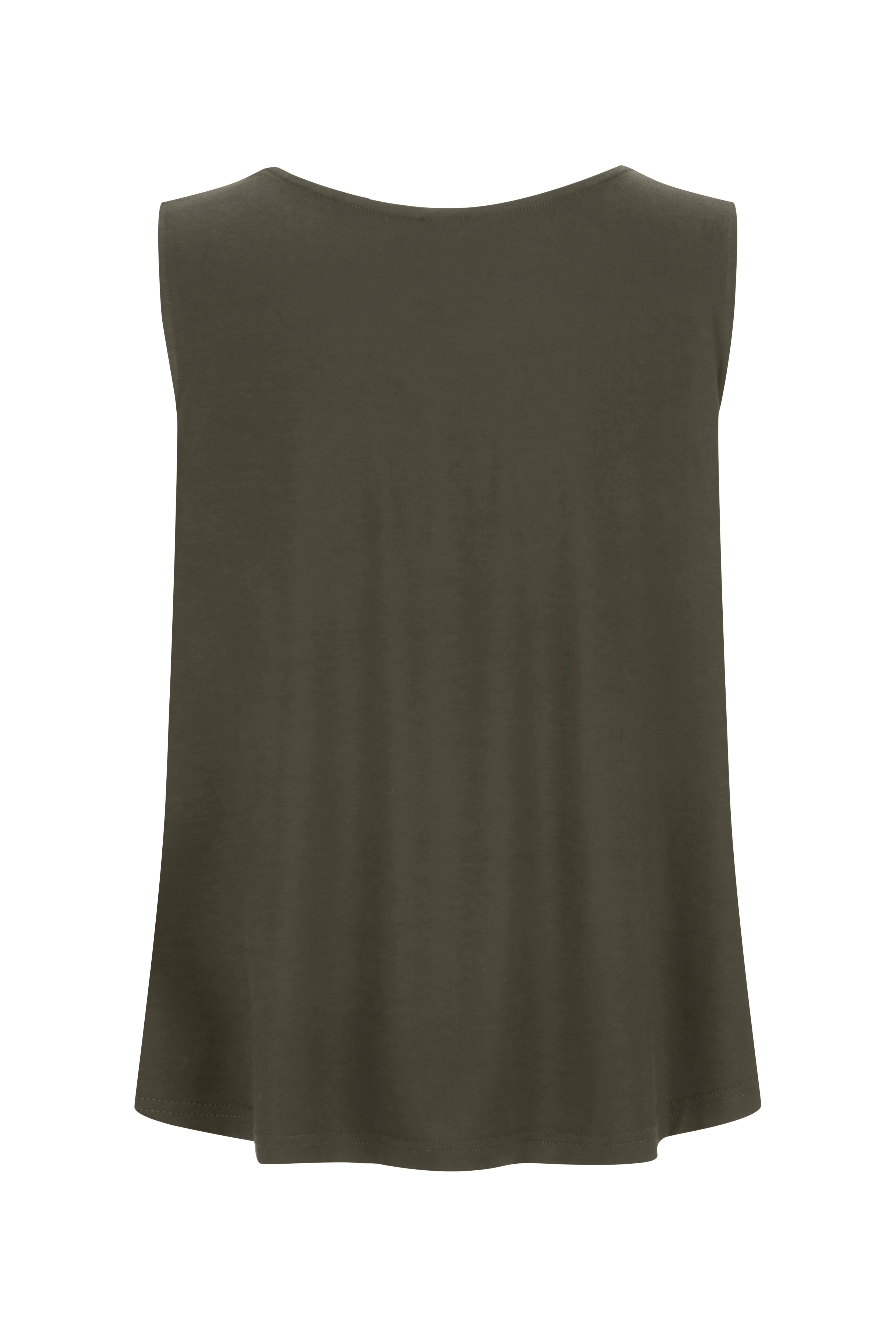 Bamboo Boat Neck Tank - Khaki - Image 4