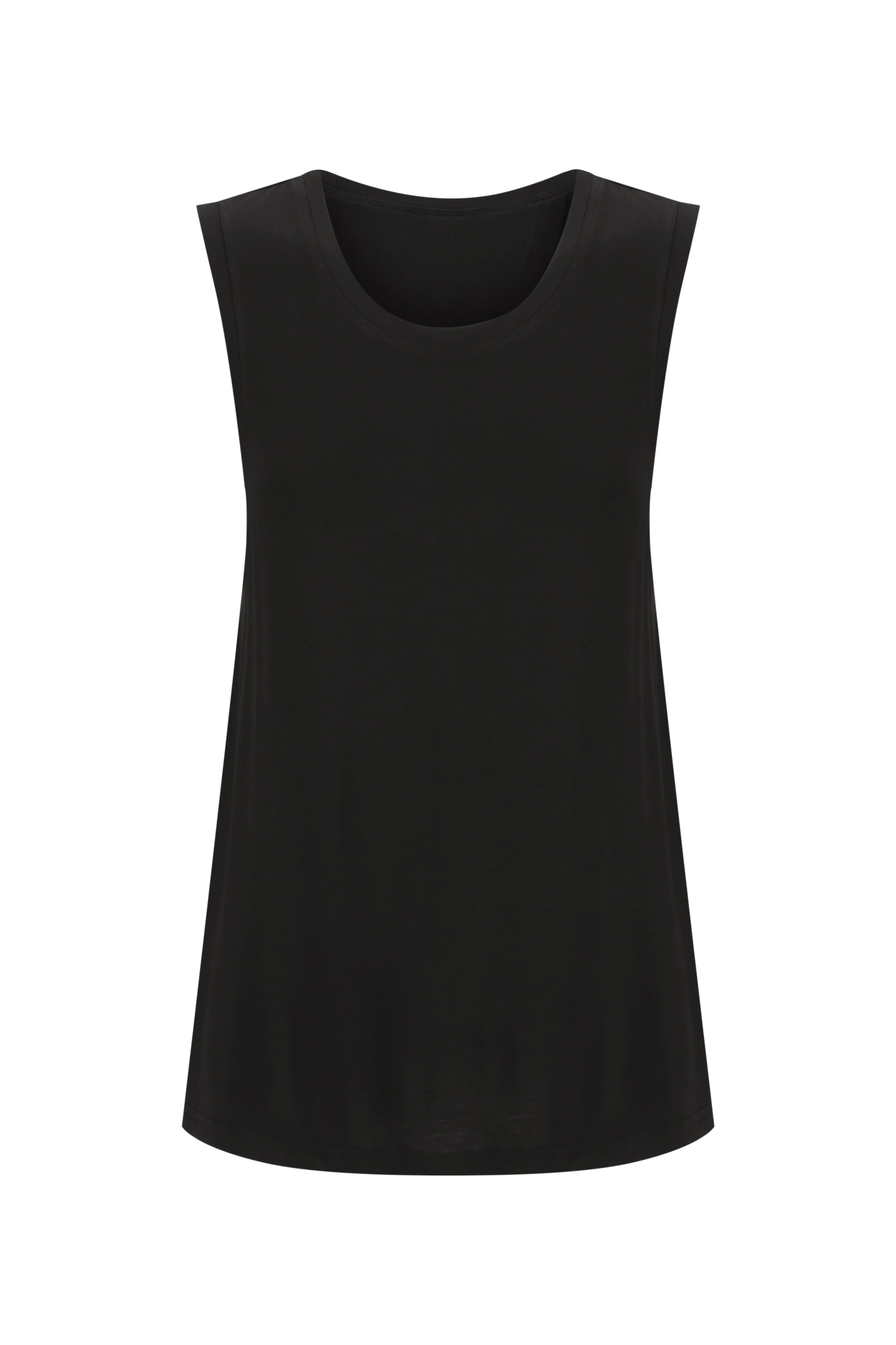 Bamboo Tank with Back Tie - Black - Image 5