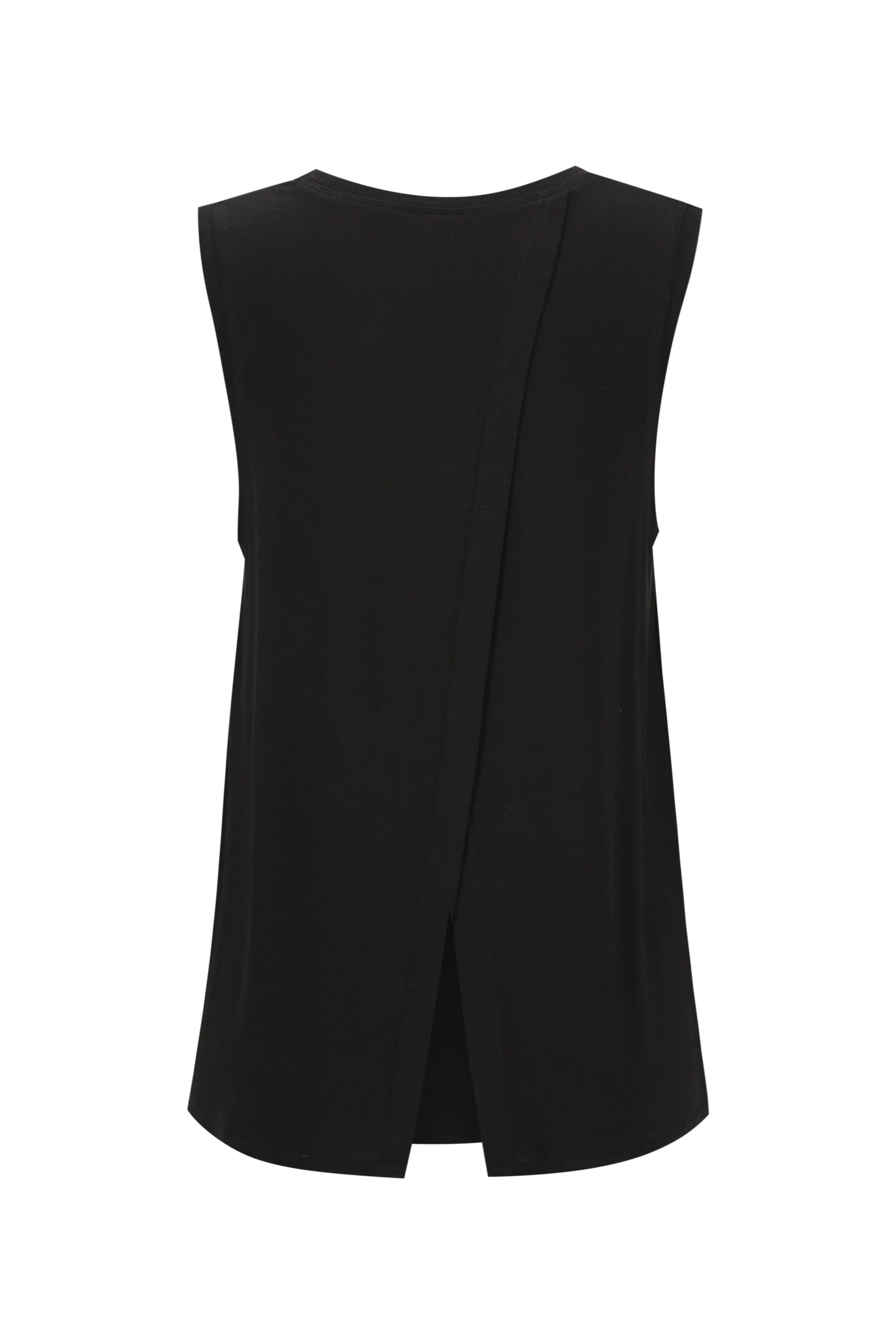Bamboo Tank with Back Tie - Black - Image 6