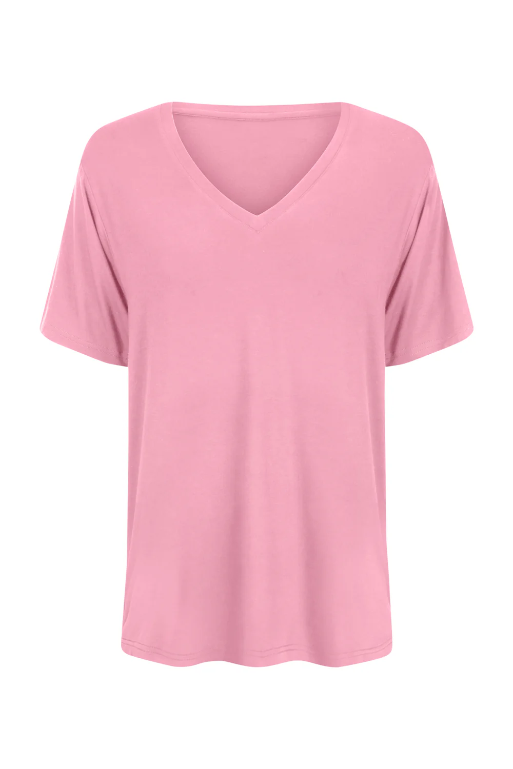 Bamboo V-Neck T-Shirt - Cotton Candy - Image 5
