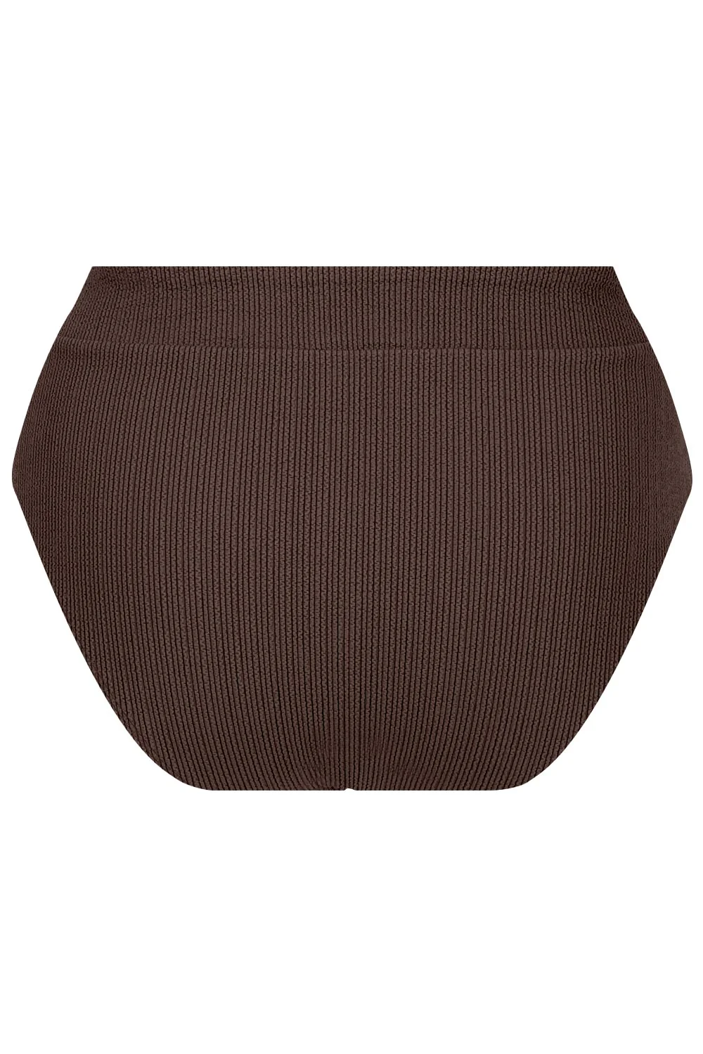 Byron High Waisted Bikini Bottom - Espresso Texture - Image 4