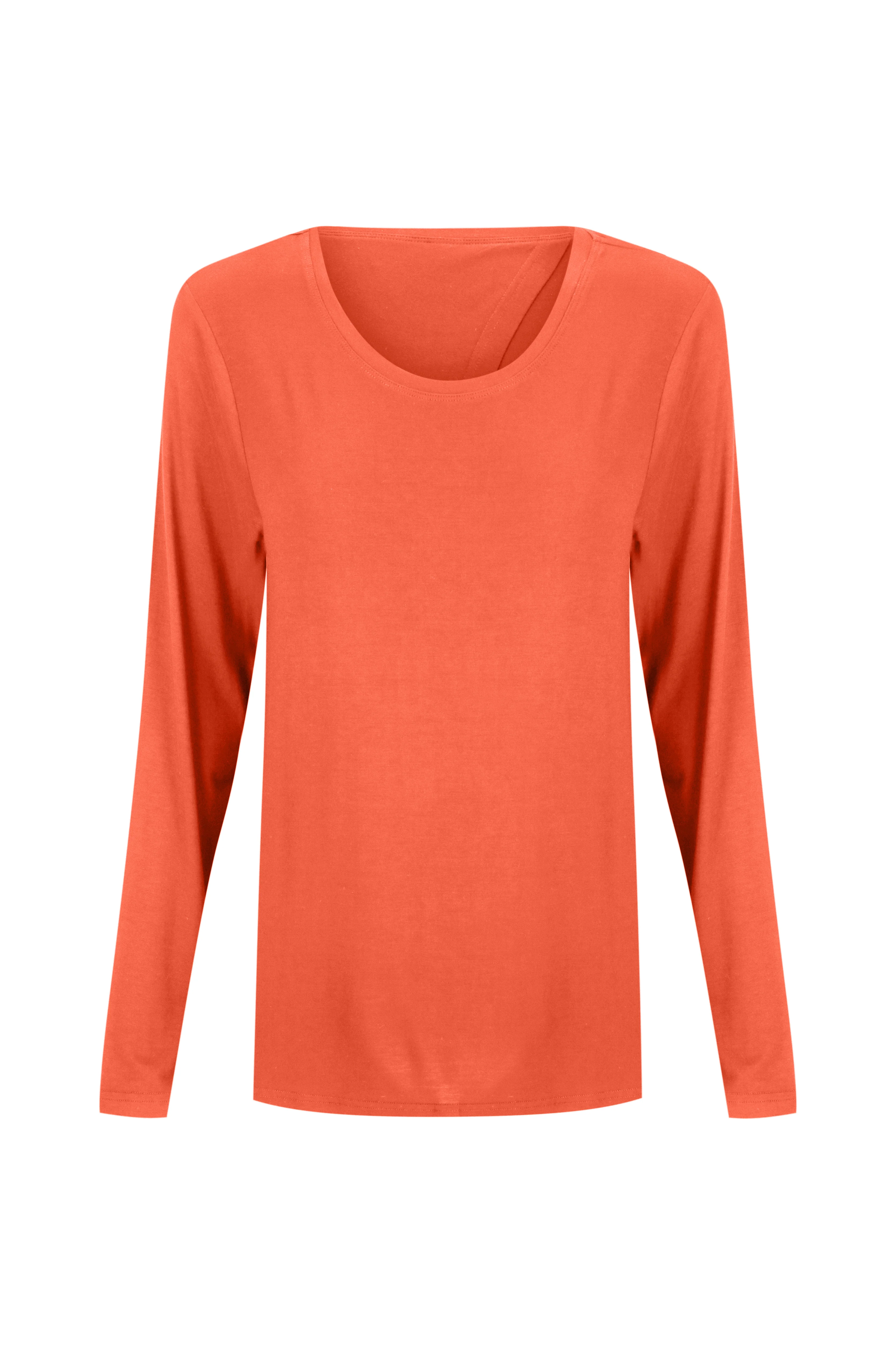 Bamboo Long Sleeve with Back Tie - Coral