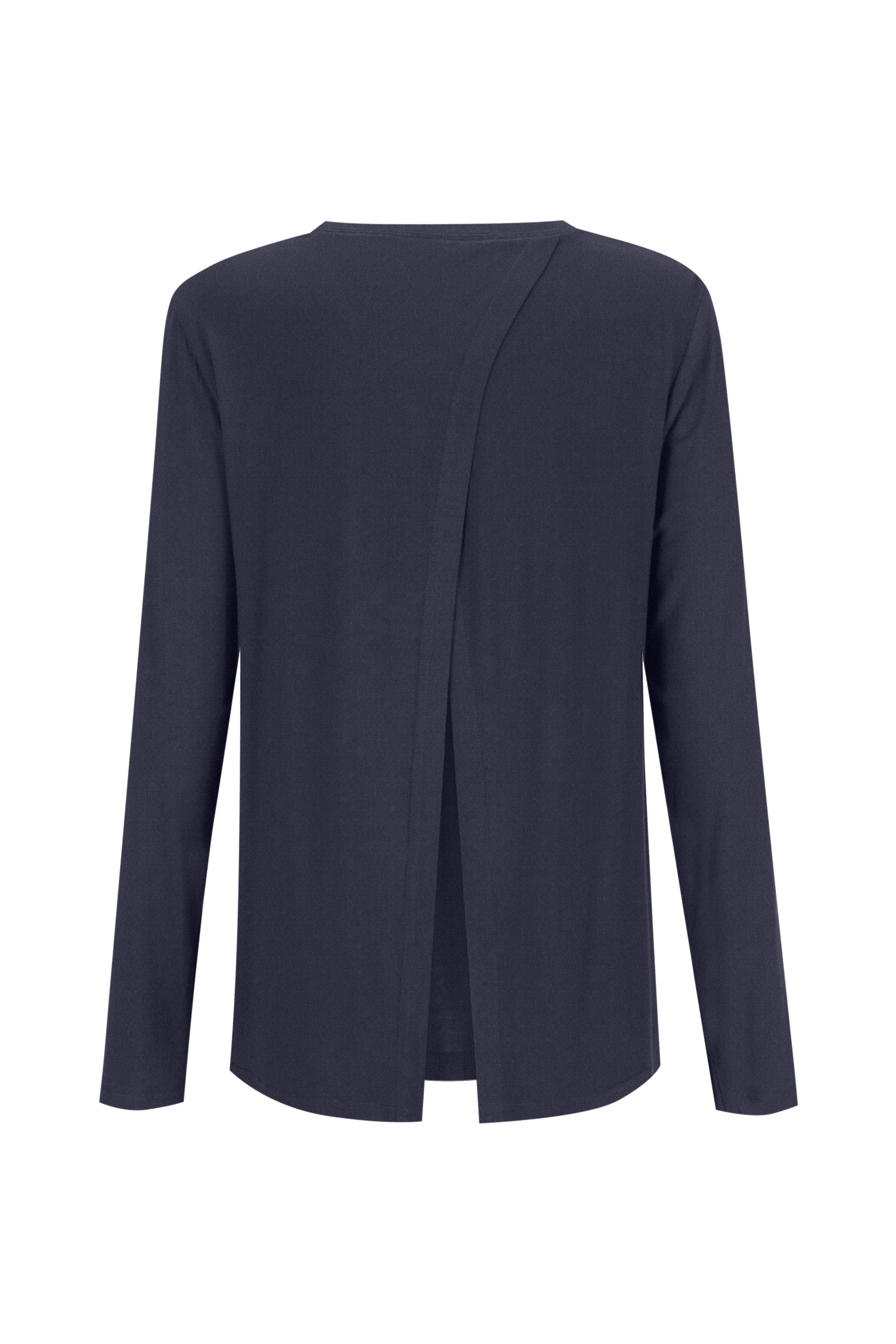 Bamboo Long Sleeve with Back Tie - Navy - Image 2