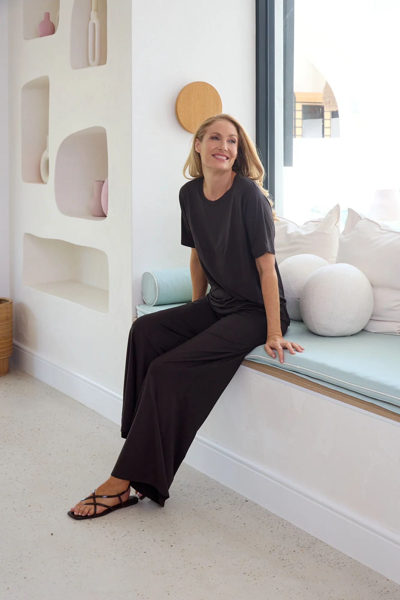 Bamboo Palazzo Pant - Espresso - Image 4
