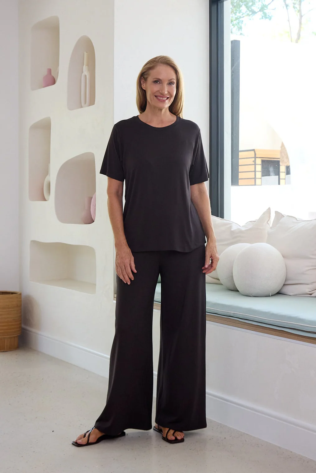 Bamboo Palazzo Pant - Espresso - Image 5