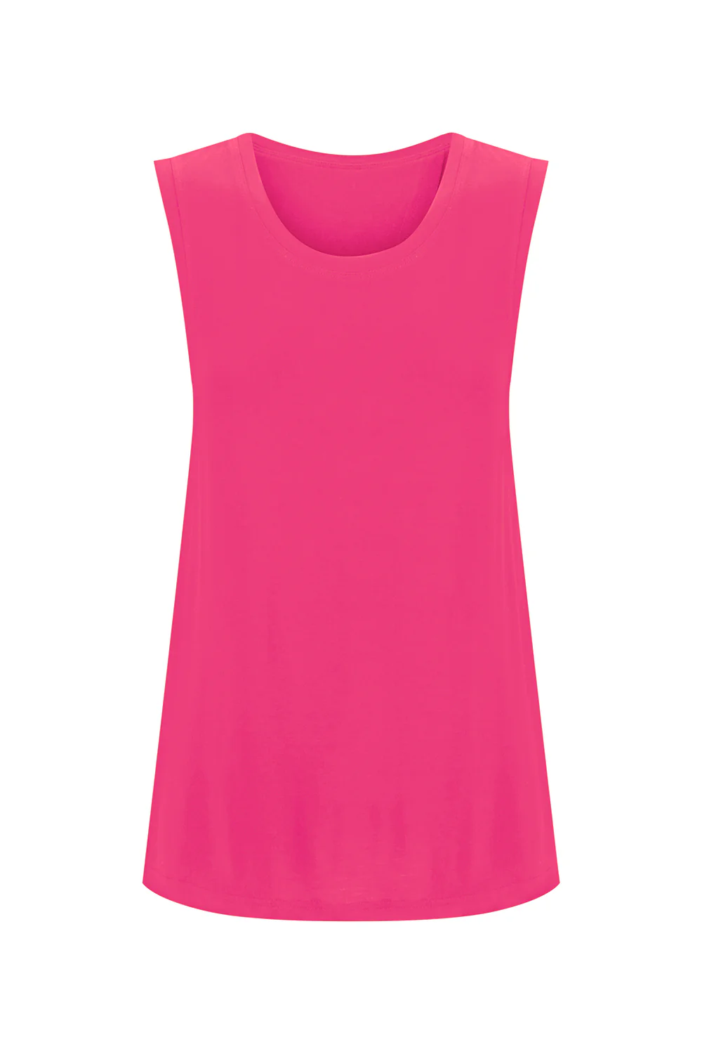 Bamboo Tank with Back Tie - Raspberry