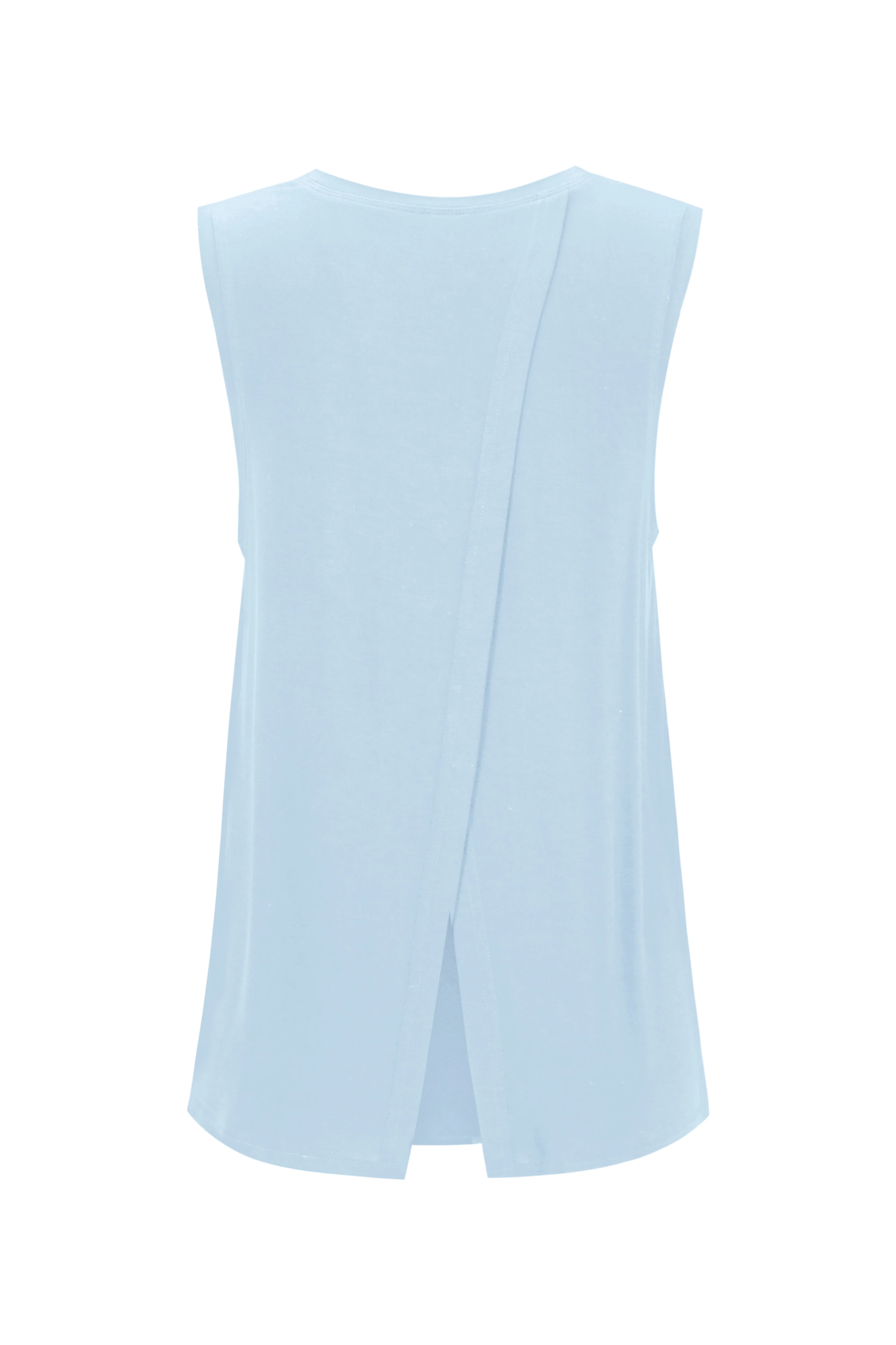 Bamboo Tank with Back Tie - Sky Blue - Image 2