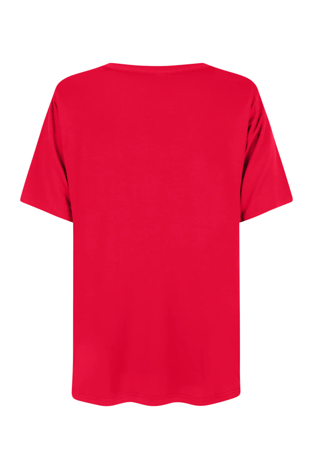 Bamboo V-Neck T-Shirt - Red - Image 6