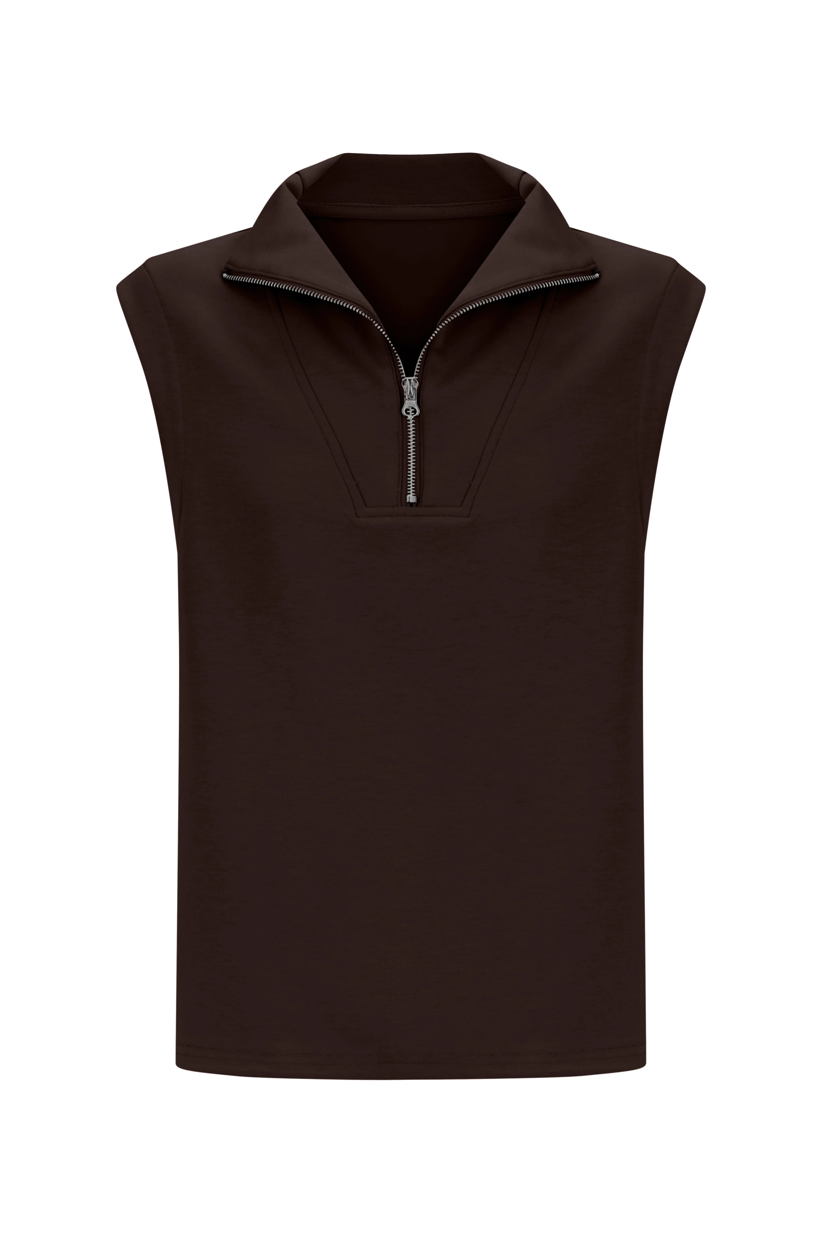 Softluxe Tank with Zip - Espresso - Image 4